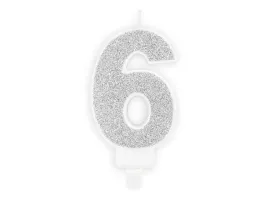 partydeco-swieczka-urodzinowa-cyfra-6-srebrna-brokat-7-cm
