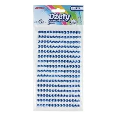 Brewis Dżety samoprzylepne 4 mm 240 szt. niebieskie - blister