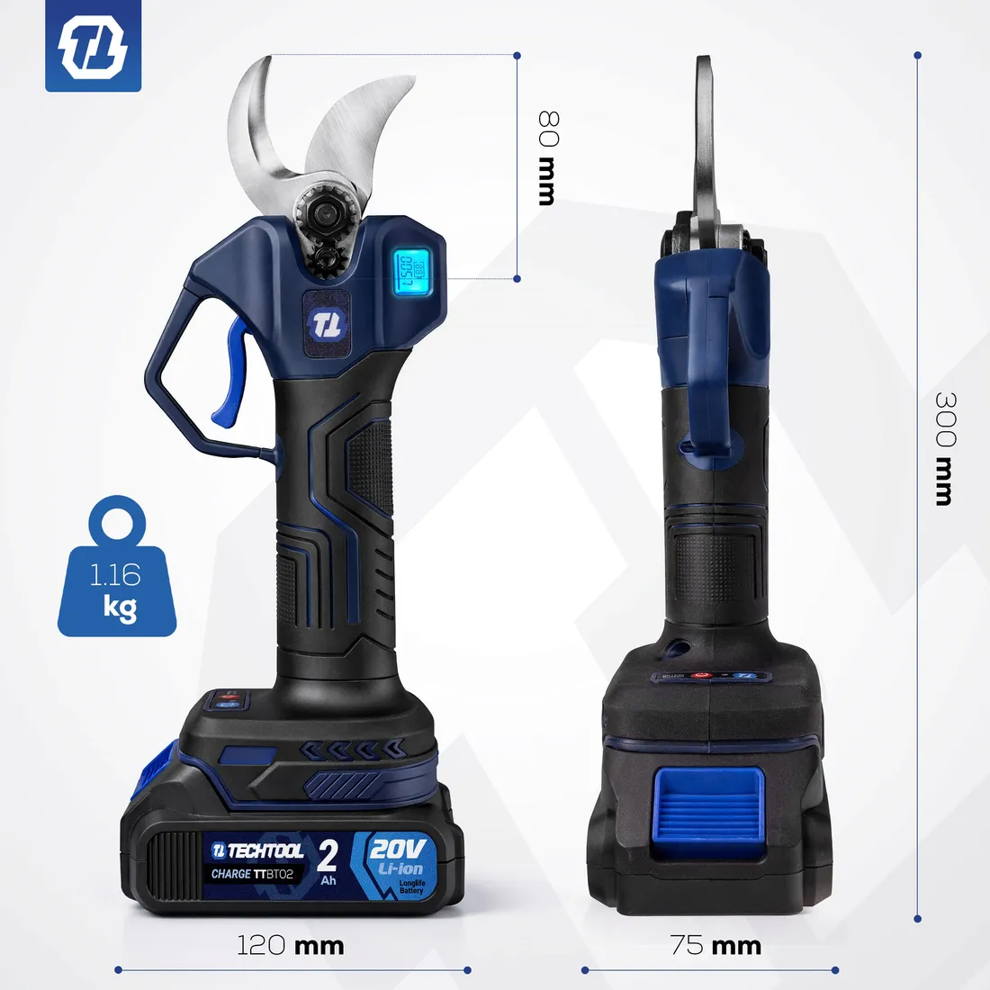 sekator-akumulatorowy-elektryczny-do-galezi-nozyce-2-ah-ogrodowy-techtool-stan-nowy