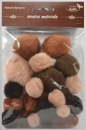 galeria-hobby-pompony-tonacyjne-brazowe-mix-15-40-mm-30-szt