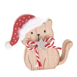 dakls-drewniany-kotek-swiateczny-10-cm-brazowy-z-czapka