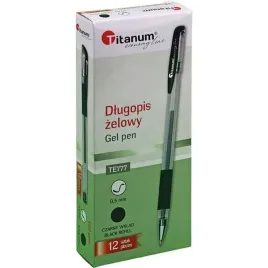 dlugopis-zelowy-titanum-te777-czarny-05-mm-zestaw-12-sztuk