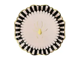 talerzyki-papierowe-halloween-zloty-pajak-23-cm-6-szt-partydeco