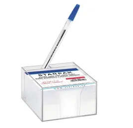 stapak-kubik-z-pleksi-na-karteczki-85x85-mm-z-przegrodka-na-dlugopisy