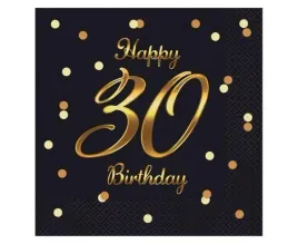 godan-serwetki-papierowe-happy-30-birthday-czarne-ze-zlotym-nadrukiem-20s