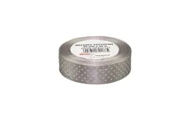 brewis-wstazka-satynowa-w-kropki-25-mm-x-22-m-srebrna