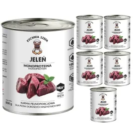 mokra-karma-dla-psow-jelen-monoproteinowa-6x800g-kuchnia-szefa