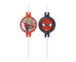 papierowe-slomki-spiderman-4-szt-z-medalionami-procos-dlugosc-21-cm