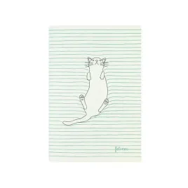 santoro-maly-zeszyt-feline-fine-zielony-broszurowy