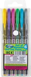 centrum-zestaw-6-zelowych-dlugopisow-metalicznych-1-0-mm