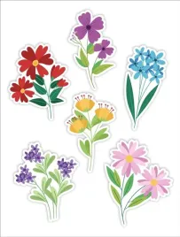 learnhow-dekoracje-okienne-dwustronne-kwiaty-6-szt-folia-152x162-mm