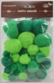 galeria-hobby-pompony-tonacyjne-zielone-15-40-mm-30-szt