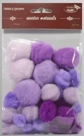 galeria-hobby-pompony-tonacyjne-fioletowe-15-40-mm-30-szt