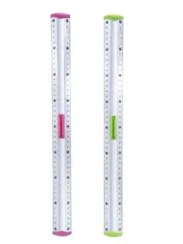 keyroad-linijka-aluminiowa-40-cm-z-uchwytem-na-olowek-mix-kolorow