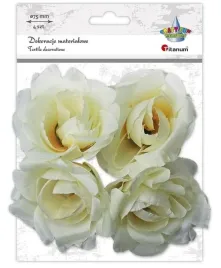 titanum-materialowe-roze-3d-75-mm-biale-na-druciku-4-szt