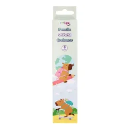 strigo-olowki-hb-z-gumka-kapibara-pastelowe-6-szt-zestaw
