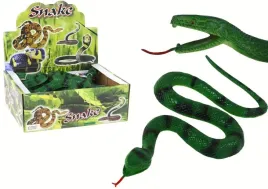 leantoys-gumowy-waz-zielony-z-czarnymi-latkami-zabawka-20-cm