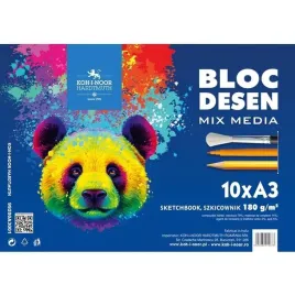 koh-i-noor-szkicownik-mix-media-a3-10-ark-papier-180-g-m-niedzwiedz