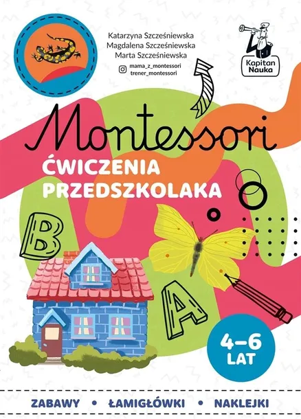 Kapitan Nauka Montessori Ćwiczenia przedszkolaka zeszyt 4 6 lat