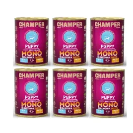 mokra-karma-dla-psa-champer-puppy-monobialkowa-indyk-6x400-g