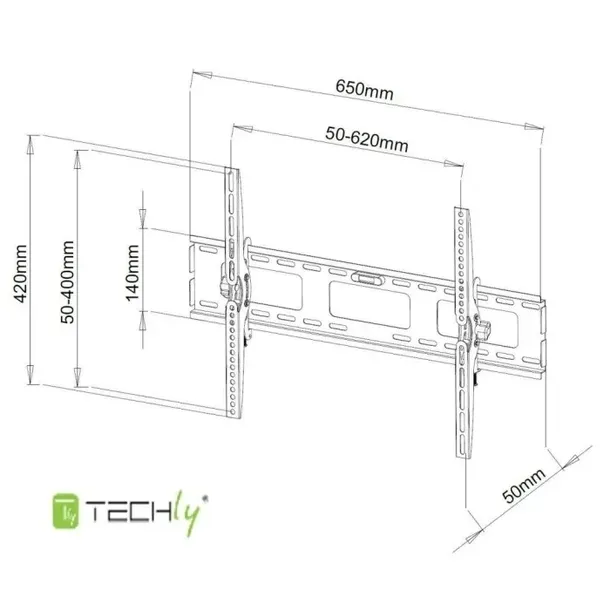 techly-uchwyt-scienny-tv-lcd-led-40-65-cali-60kg-u-standard-vesa-75-x-75-100-x-100-200-x-100-200-x-200-300-x-300-400-x-200-400-x-400-600-x-400-400-x-300