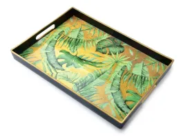taca-prostokatna-mondex-blanche-colors-czarna-z-zlota-obwodka-40x256-cm