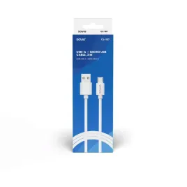 savio-kabel-usb-a-micro-usb-3-m-bialy-cl-167