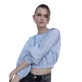 bluzka-damska-zara-crop-top-z-lnem-niebieska-w-paski