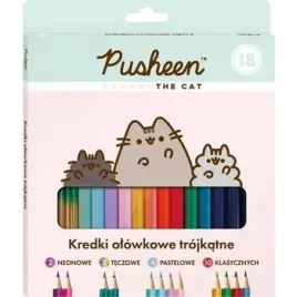 kredki-olowkowe-trojkatne-18-kolorow-pusheen