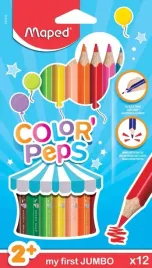 kredki-trojkatne-jumbo-colorpeps-early-age-maped-12-kolorow-834010