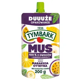 tymbark-mus-100-percent-z-owocow-jablko-banan-marakuja-cytryna-200-g