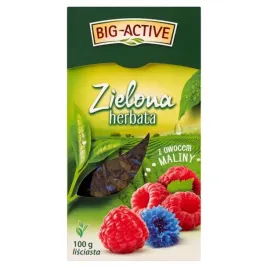 big-active-zielona-herbata-lisciasta-z-owocem-maliny-100-g