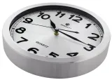 zegar-scienny-perfect-srebrny-25cm-1x-bateria-maxell-aa-stan-nowy