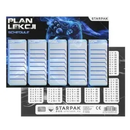 plan-lekcji-starpak-gaming-z-tabliczka-mnozenia-25-sztuk-23x16-cm
