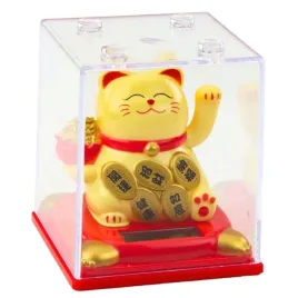 leantoys-bezowy-chinski-kot-szczescia-w-gablocie-z-panelem-solarnym