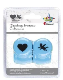 titanum-dziurkacze-18-mm-2szt-motyw-serce-i-amorek-blister