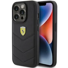 ferrari-fehcp15lrduk-iphone-15-pro-6-1-czarny-black-hardcase-quilted-metal