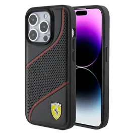 ferrari-fehcp15lpwak-iphone-15-pro-6-1-czarny-black-hardcase-perforated-wav