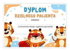dyplom-a5-dzielny-pacjent-tygrys-learnhow-10-szt-folia