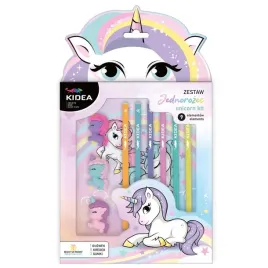 zestaw-szkolny-9-el-unicorn-kidea-olowek-kredki-gumki-derform