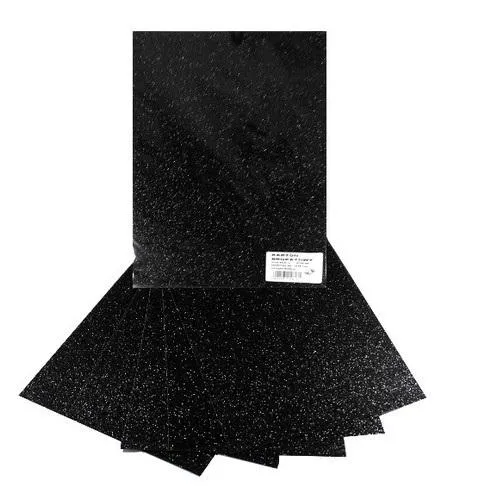 Karton brokatowy Galeria Hobby 250 g 25x35 cm 5 arkuszy czarny