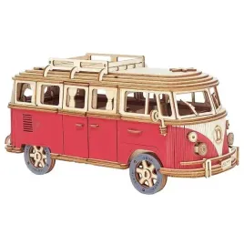puzzle-3d-drewniane-model-kultowego-volkswagena-vw-t1-kolor-czerwony