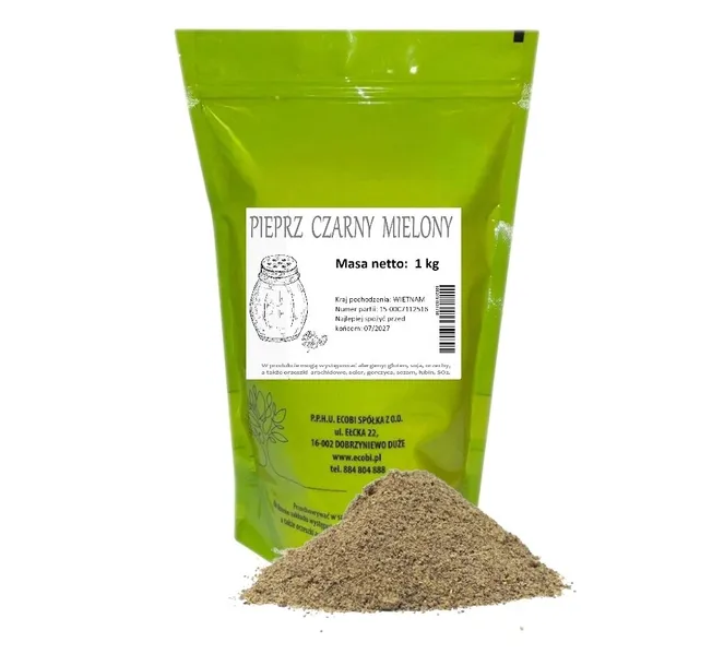 PIEPRZ CZARNY MIELONY 1kg ECOBI