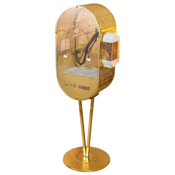 KLATKA DLA PTAKÓW PAPUG 128CM WOLIERA Z TACĄ ZŁOTA NUXIE RX26 + AKCESORIA