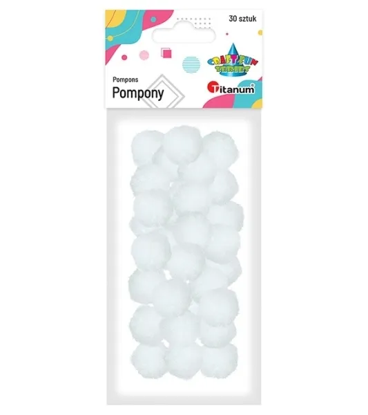 pompony-biale-25mm-30szt-titanum-kolor-wielokolorowy