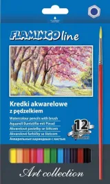 kredki-akwarelowe-12-kolorow-z-pedzelkiem-flamingo