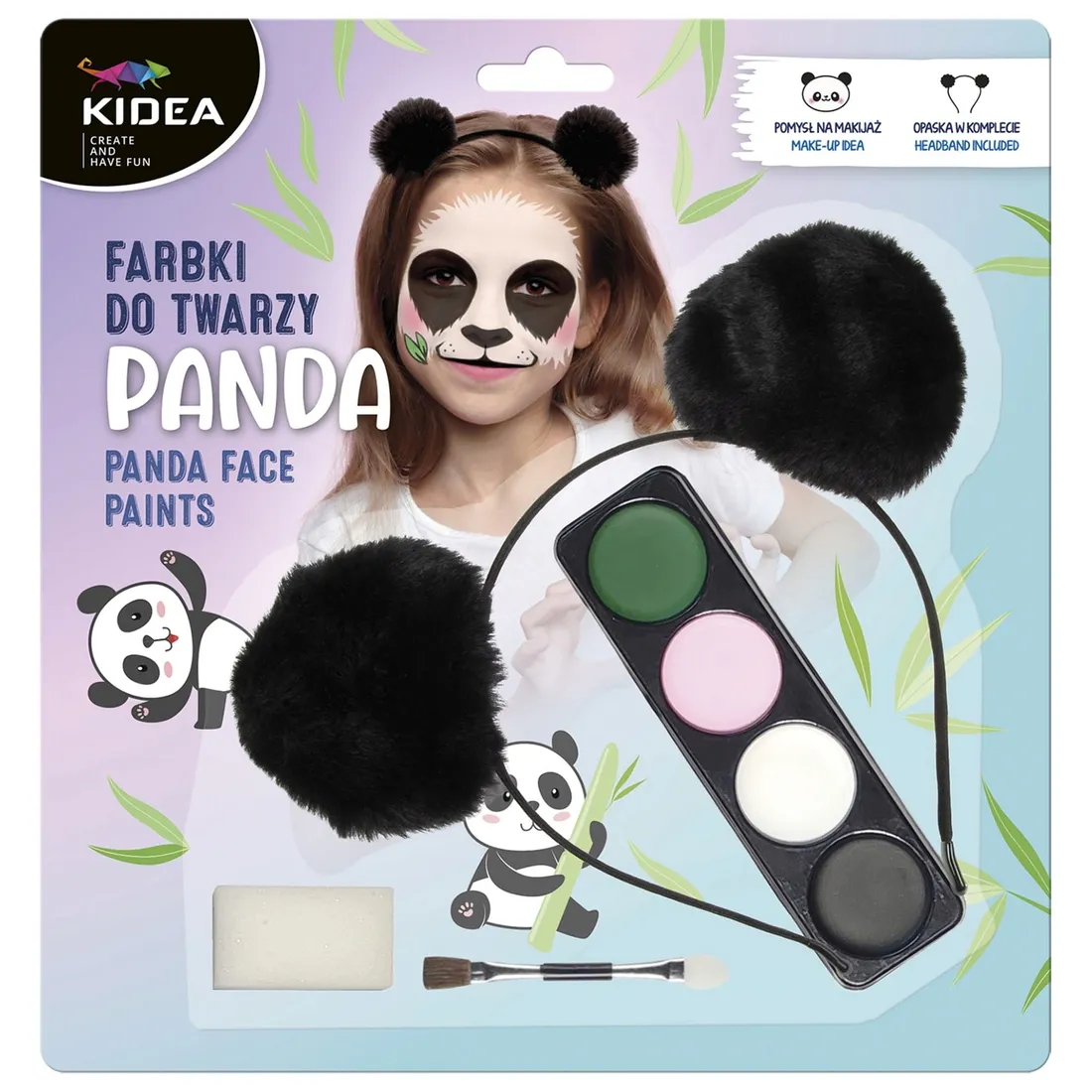 farbki-do-twarzy-z-opaska-panda-kidea