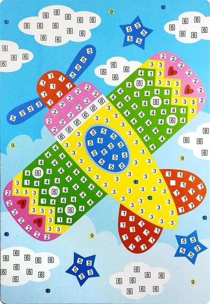 mozaika-piankowa-samolot-funandjoy-material-karton-papier-pianka-plastik