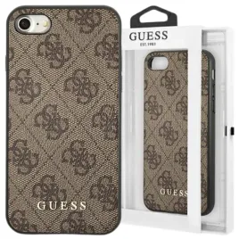 guess-guhci8g4gfbr-iphone-se-2022-2020-7-8-brazowy-brown-hard-case-4g