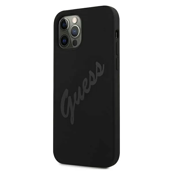 guess-guhcp12llsvsbk-iphone-12-pro-max-67-czarny-black-hardcase-script-vin-stan-nowy